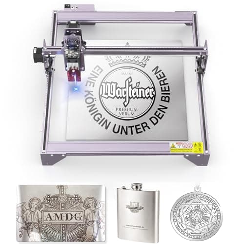 ATOMSTACK A-5 Grabadora Laser, 5W Cortadora Laser Maquina Laser Grabado y Corte, Laser Engraver para Madera, Acero Inoxidable, Cuero, Protección Ocular con Enfoque Fijo, Área de Grabado 400x410mm