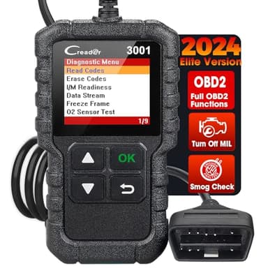 LAUNCH - Máquina de Diagnosis Creader 3001 OBD2, para vehículos, para el Control de la luz de avería del Motor, el Sistema de sensores O2 y el OBD, Lector de código, Herramienta de escaneo
