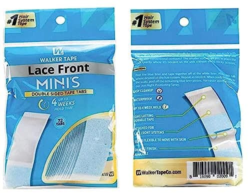 "Lace Front Support" Walker doble cara cintas pegatinas adhesivo hombres sistema prótesis capilares pelo cabello reemplazo toupee peluca extensión pelo Contour C MINI(72PCS x 1 bolsa)