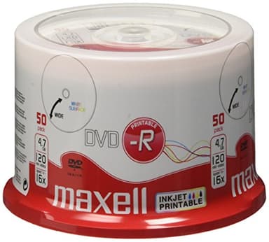 Maxell M180 - DVD-R vírgenes, 16x, 4.7 GB, 50 piezas