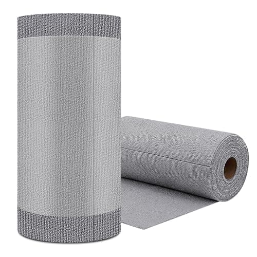 MEGYAD Rollo de 50 paños de limpieza de microfibra: 30 x 30 cm Tear-Off Cleaning Cloths Fuerte absorción de agua, reutilizables sin Lint-Free Cloths for Kitchen Cars Glass Windows (gris)