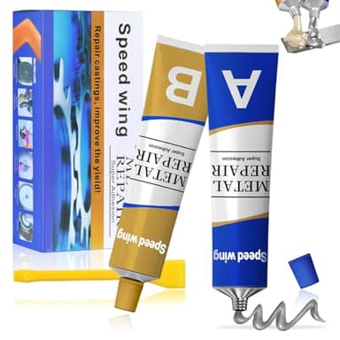 Soldadura en Frio para Metal, Pegamento Metal con Metal, Pegamento para Metal, Pasta de Reparación de Metalresistencia Al Calor Industrial Pegamento Plastico Extrafuerte-100g (A)