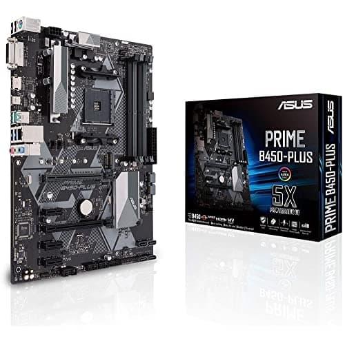 Asus Placa base Prime B450-Plus Sockel AM4 (ATX, AMD AM4, memoria DDR4, M.2 nativos, USB 3.1 Gen 2)