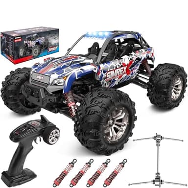SIMREX 1:16 Escala All-Terrain Coche teledirigido, 36 KPH de Alta Velocidad Coche, 4WD con 2,4 GHz Coches teledirigidos, Remote Control Car con baterías Recargables