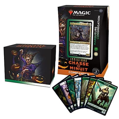 Magic The Gathering- Deck Commander Innistrad: Midnight Hunt-Marcadores y congregación, Color Verde/Blanco (Wizards of The Coast C89601010)