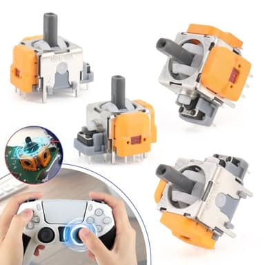RongZy Palillos de efecto Hall para mando de PS5, antiadherente, 3D, joystick compatible con Play Station 5 PS5 (paquete de 4)