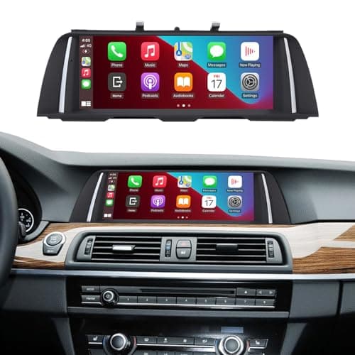 Ninetom Radio de Coche de 10,25 Pulgadas, Apoyo CarPlay/Android Car/Mirrorlink/GPS para BMW NBT Serie 5 F10/F11 2012-2016 Radio de Coche con Pantalla táctil, DSP Integrado