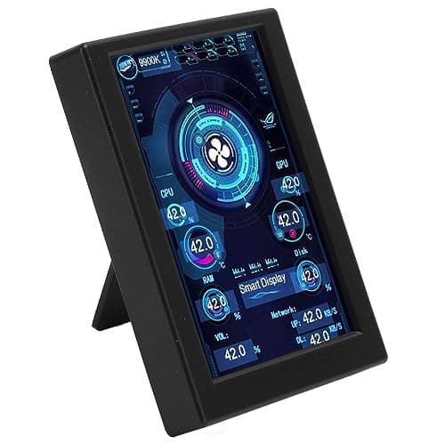 Monitor de Temperatura de Computadora de 3,5, Pantalla de Temperatura de PC, Panel de Sensor de PC para Carcasa de Computadora de PC, Mini Pantalla Secundaria IPS Tipo C PC CPU