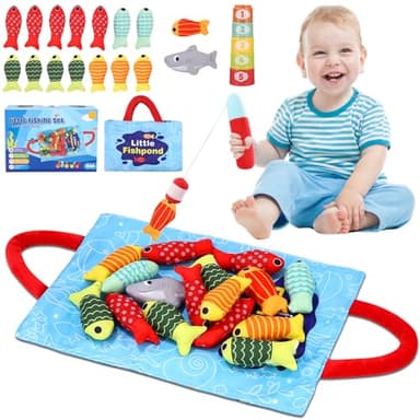 Zaxiva Juguetes Niños 1 Año, Juguete de Pesca Educativo, Juguetes Montessori 1 Año, Regalo Bebé 1 Año, Juguete Sensorial para Coordinación y Motricidad, Niños 1 2 3 Años, Regalo Niños y Niñas