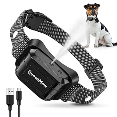 Collar Antiladridos Perros, Automático Citronela Collar Antiladridos con 3 sensibilidades Ajustables y 3 Niveles de pulverización,Recargable Seguro Collar Antiladridos Perros Pequeños Grandes Mediano