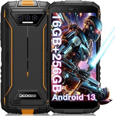 DOOGEE S41 MAX Movil Resistente 16GB+256GB /1TB, Android 13 Teléfono Irrompible, 5.5" HD+ Movil Antigolpes, 6300mAh Batería, Cámara 13MP, Face ID/NFC/GPS/OTG/Dual SIM 4G/IP68/69K Movil Todoterreno