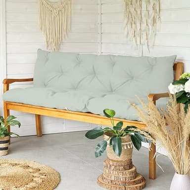 4L Textil Cojin para Banco Impermeable Cojin Jardin cojin Banco Exterior Cojines para Bancos cojin Palet(100x60x50 cm,Grigio Resistente ai raggi UV)