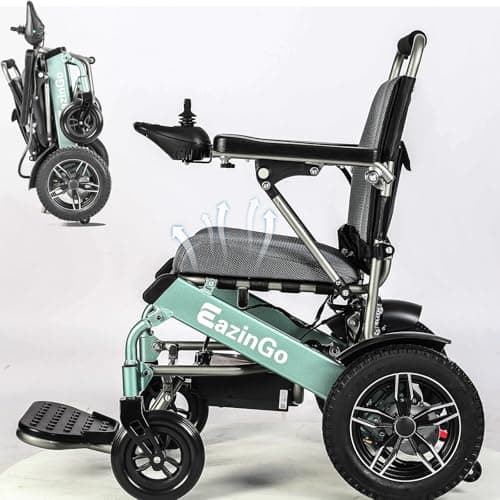 [2025 Upgrade] WEYRAL Silla de Ruedas Eléctrica, silla de ruedas eléctrica de 25 km verde todo terreno para adultos, Sillas de Ruedas Electricas Plegables Ligeras Para Ma
