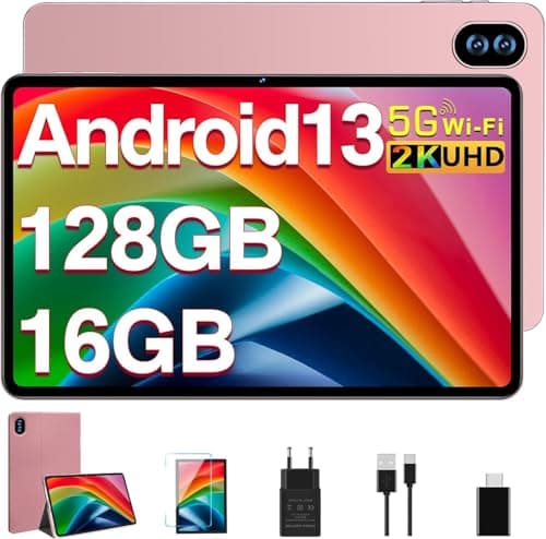 MEBERRY Tablet 12 Pulgadas 2K Andaroid 13 Tablet 16GB RAM + 128GB ROM (1TB TF) Octa-Core | 8000 mAh | 5MP+13MP+2MP | 2000 * 1200 Pixels | Bluetooth 5.0 | Oro