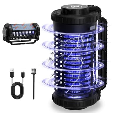 Lampara Antimosquitos, UV Mata Mosquitos Electrico 3 en 1 Anti Mosquitos Lámpara de Insectos, USB Matamosquitos Repelente Mosquitos Ilumina y Mata Moscas Lampara Antimosquitos para Interior Exterior