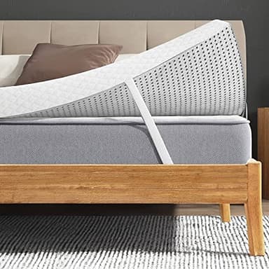 Topper Viscoelastico | 150x190 CM | Grosor 7CM | Sobrecolchon Funda Extraible y Lavable | Alivio de la tensión Muscular | Fabricado en España | Nucleo 100% Viscoelastica | Reversible | Topper 150x190