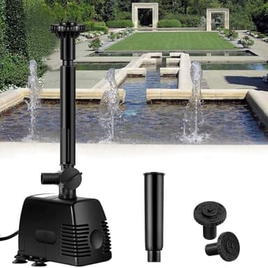 YAOBLUESEA Bomba Sumergible Bomba de Fuente Estanque Exterior Bomba Fuente de Agua Jardin Bomba de agua Para Fuente Filtro Estanque Exterior UV Bomba Sumergible de ECO 1000L/H 22W