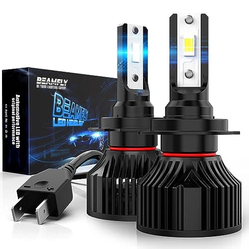 BEAMFLY Bombillas H7 LED 16000LM, Lampara Faros Delanteros Coche, Kit de Conversión Halógena 12V, 6000K Luces Blancas