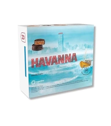 Havanna | Alfajores Mar del Plata | Galletas Cubiertas Rellenas de Dulce de Leche Con Sal | 4 unidades | 360g