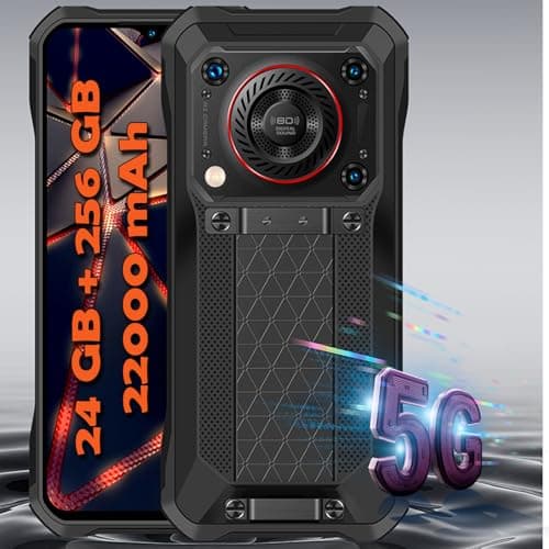 OUKITEL WP33 Pro Rugged Smartphone (2024) Android 13, 24 GB + 256 GB Teléfono Indestructible, 22000mAh Teléfono Móvil a prueba de golpes 136dB Speaker, 6.6pulgadas FHD+, 64MP+32MP, IP68/IP69K/Dual SIM