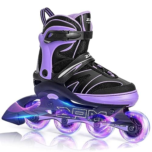 2PM SPORTS Regulable Patines en línea para Hijo Flashing Roller Blades para niños y niñas con luz Completa hasta Iluminación Ruedas