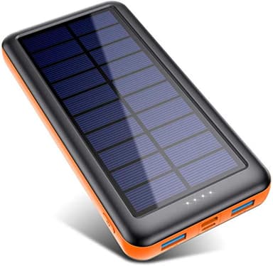 Feob Cargador Solar 26800mAh, Power Bank Solar [3 Entradas y 2 Salidas] Batería Externa Solar de Carga Rápida Cargador Movil Portatil con USB C Entrada para iPhone 15/14/13 Pro MAX Samsung etc