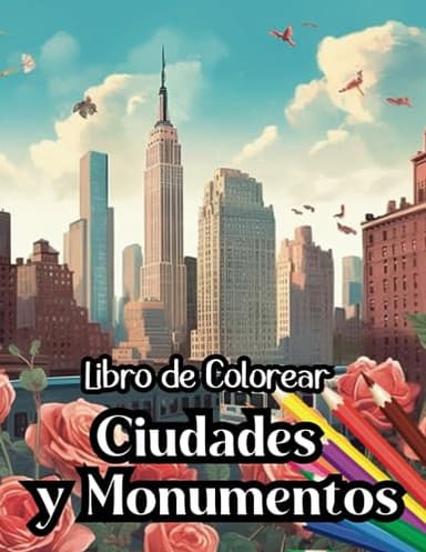 Libro de Colorear Ciudades y Monumentos para Adultos: Cuaderno de Colorear para Adultos | Libro para Pintar Ciudades, Paisajes y Monumentos Famosos (Libros de colorear paisajes)