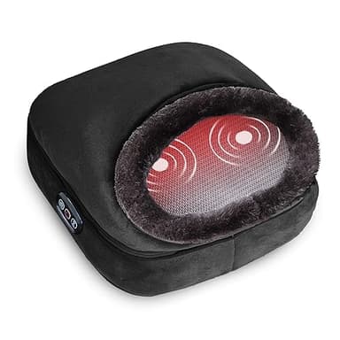 Snailax masajeador de pies con calor, masajeador de pies con vibración, 2 en 1, calentador de pies con 5 modos de masaje, regalos