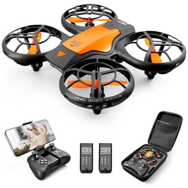 4DRC Mini dron con cámara HD de 720P para niños, FPV 2.4G WiFi, protector de hélice mejorado, giro 3D, modo de combate, inducción de gravedad, retención de altitud, modo sin cabeza,