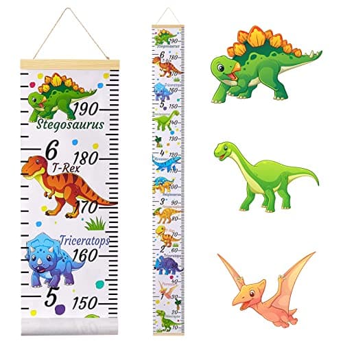Beinou Medidor Niños Pared Tabla de Crecimiento Medidor Altura Niños Pared Regla de Pared de Madera 7.9 '' x 79 '' Lienzo Decoración de Habitacion Niña Bebés Dormitorio Infantil