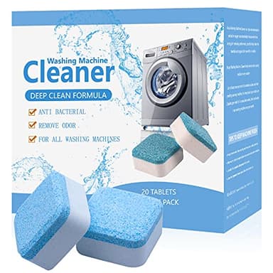 Limpiador de Lavadora, Tableta Efervescente, Removedor con Descontaminación triple ,20 PCS