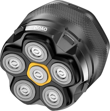 DOAO Afeitadora Cabeza Hombre, Afeitadoras Impermeables Actualizadas 2024 para Hombres Calvos, Afeitadora Eléctrica con Cabeza Magnético de 6D, Afeitado en Seco y Húmedo, Puerto USB-C (A6)