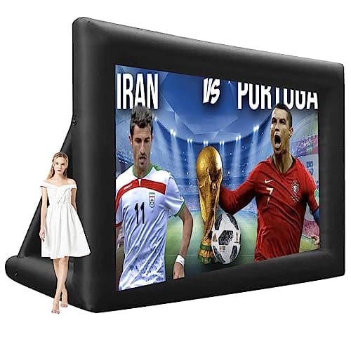 KDXYSL Pantalla De Cine Inflable, Pantalla De Proyector Inflable Al Aire Libre con Ventilador Silencioso para Viajes De Fiesta En El Patio Trasero, 14ft