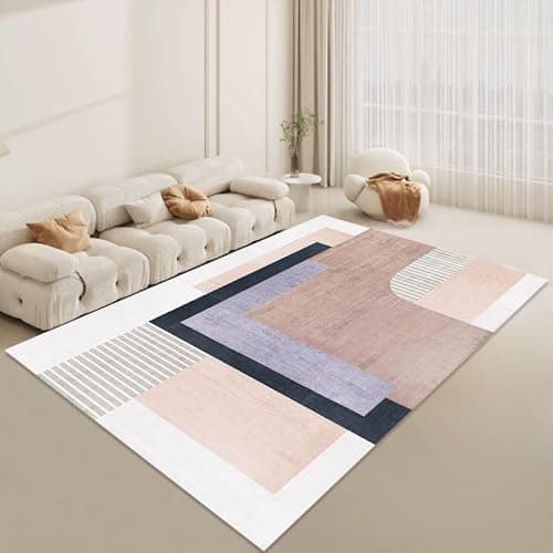 BESCH Alfombra Grande 150x200cm para Salón de Pelo Corto Moderno con Base Antideslizante, Alfombras de Decoración Suave, Resistente, Lavable para Habitación, Dormitorio y Comedor