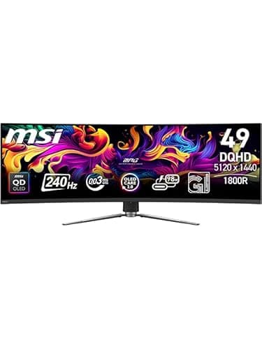 MSI MPG 491CQPX QD-OLED 49" QD-OLED UltraWide Dual QHD 240Hz Curva USB-C