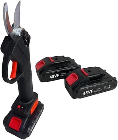 SQUADO - Tijeras de podar con doble batería de 48 V, tijeras de podar eléctricas, tijeras para jardinería