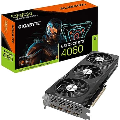Gigabyte NVIDIA GeForce RTX 4060 GAMING OC Targeta gráfica - 8GB GDDR6, 128-bit, PCI-E 4.0, 2550MHz Core Clock, 2x DP 1.4, 2x HDMI 2.1a, NVIDIA DLSS 3 - GV-N4060GAMING OC-8GD