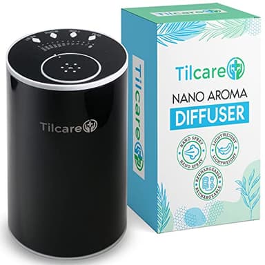 Difusor de aceites Esenciales sin Cable, sin Agua y Nano para aromaterapia - Difusor de aceites Esenciales Recargable - Difusor Moderno y nebulizador terapéutico para el hogar y los Viajes