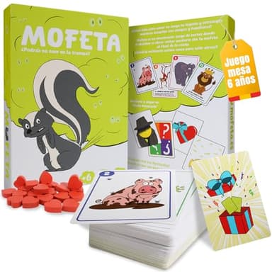 MOFETA Juego de Mesa niños 6 años o + Regalo niño 6 años para Jugar en Familia o con Amigos Rapido Sencillo y Divertido Juego de Cartas para niños 6 7 8 9 10 11 12 años Partidas de 15 Min