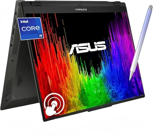 ASUS Vivobook S 16 Flip - Laptop con pantalla táctil OLED WUXGA de 40.6 cm, Intel 14Cores i9-13900H, cámara web de 1080p, Harman/Kardon, Wi-Fi 6E, KB retroiluminado, Win 11H, con bolígrafo (24 GB de