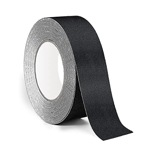 XFXIA Antideslizante Cinta Adhesiva Negra 2.5cm*20m Cinta de Seguridad Alta Tracción Fuerte Apretón Abrasivo, Tiras Antideslizante para Escalones, Rampas y Suelos Interiores y Exteriores