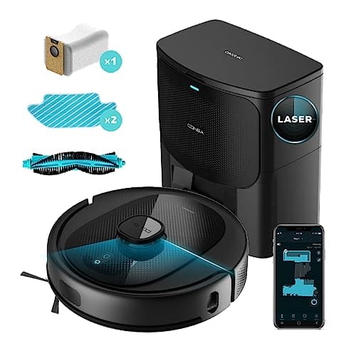 Cecotec Robot Aspirador Conga 7490 Immortal Home X-Treme, Láser, Base autovaciado,4 en 1: Barre, aspira, Pasa la mopa y friega, Control App, Cepillo miltifunción, Autonomía 120min, 3000 Pa