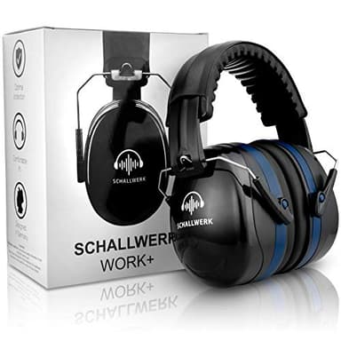 Schallwerk ® Work+ Ear Defenders - Orejeras de protección auditiva de tamaño ajustable, Unisex adulto, auriculares de protección contra el ruido - Orejeras para el trabajo y la vida cotidiana