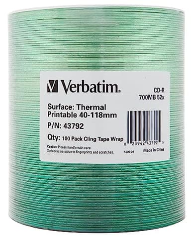 Verbatim 43792 CD en Blanco CD-R 700 MB 100 Pieza(s)