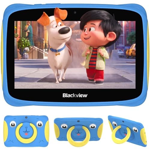 Blackview Tablet para Niños 7 Pulgadas, Android 13 Tablet Tab3Kids, 4GB RAM 32GB ROM Tablet, Google GMS/Bluetooth 5.0/Doble Cámara/Control Parental/Wi-Fi/Niños Tablet Infantil con Funda 2024
