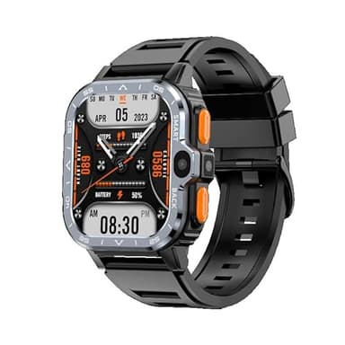 Reloj inteligente con tarjeta SIM de red 4G 2024 de 2 pulgadas, GPS, WIFI, NFC, cámara dual, resistente, 64 G, almacenamiento de ROM, Gooogle Play IP67, reloj inteligente Android (negro, 4 GB 64 GB)