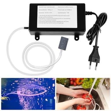 Generador De Ozono, 1000mg/H Purificador De Aire, Multiusos Maquina Ozono, Purificador De Aire Ozono Portátil Generador, Sterilizzatore Antiodore, Generador De Ozono para Verduras, Frutas Carnes