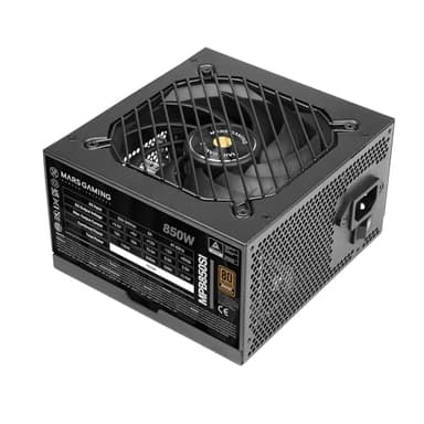 Mars Gaming MPB850SI, Fuente Alimentación PC ATX 850W, 7 Años Garantía, 80Plus Bronze 230V, 90% Eficiencia, Ventilador SI Extreme Silence con Núcleo de Cobre, Tecnologías AI2-RPM, DC-DC y SMD, Negro