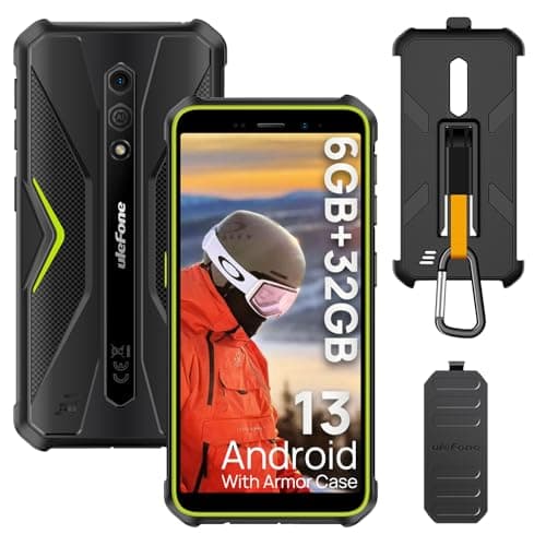 Ulefone Armor X12 Movil Resistente Android 13 Go, 6GB+32GB/256GB Rugged Smartphone IP68 Agua y Golpes con Batería de 4860mAh, 13MP+8MP 5,45" HD+, IP69K Irrompible 4G Dual SIM, NFC/OTG/GPS(Vert)