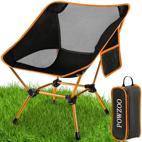 POWZOO Silla Plegable Camping,Sillas Playa 150kg Reforzada,Silla Plegable Ultraligera Compacta Portátil con Bolsa de Almacenamiento portátil,Silla de Camping para Jardín,Pesca,Viajes,Senderismo.